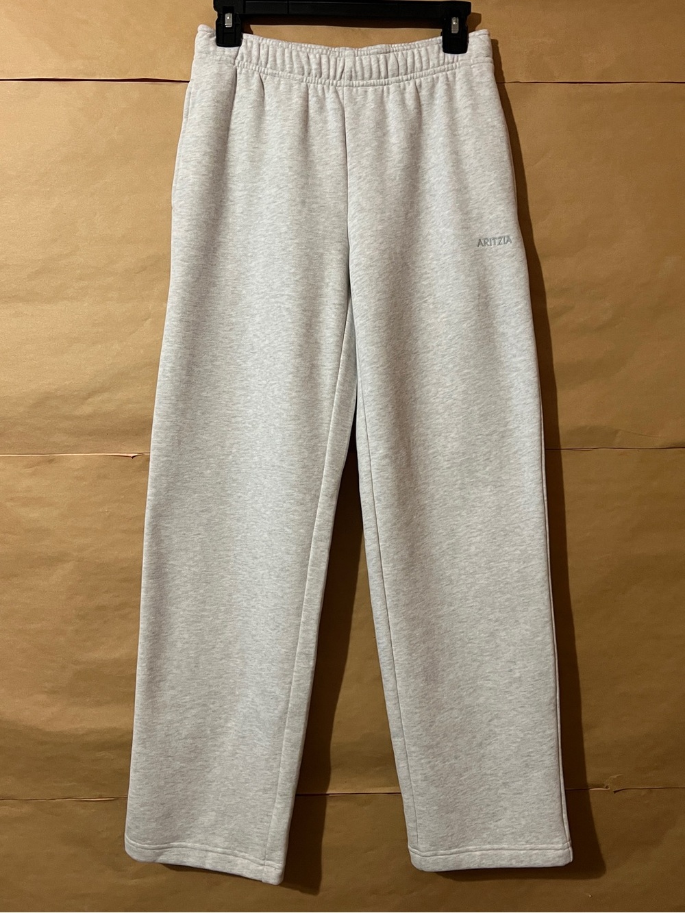 Aritzia | Cozy Sweatfleece Mega Straight Sweatpant Heather Cloud White Size XS